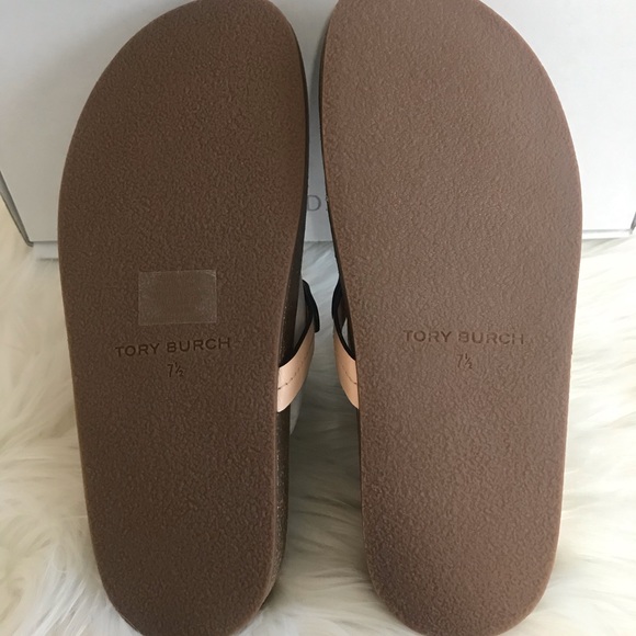 Tory Burch Miller Cloud Sandals Size 7.5 
Color: Orange Bright Peach/ Natural - Picture 8 of 12